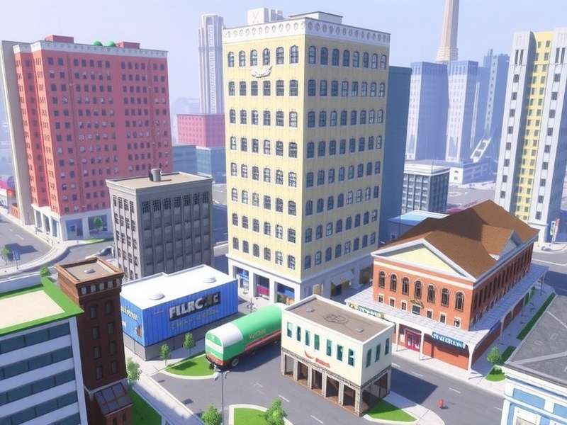 SimCity BuildIt gameplay showing zoning and city planning