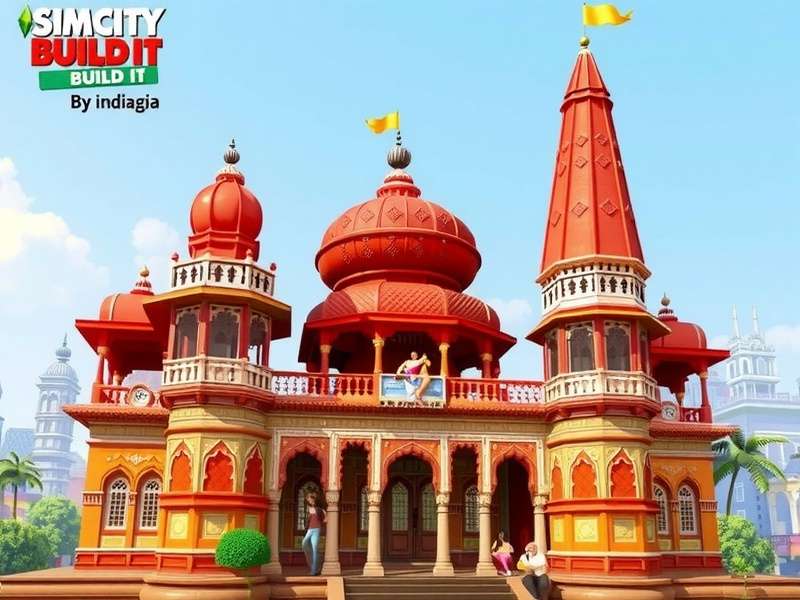 SimCity BuildIt Indian version showing traditional Indian architecture